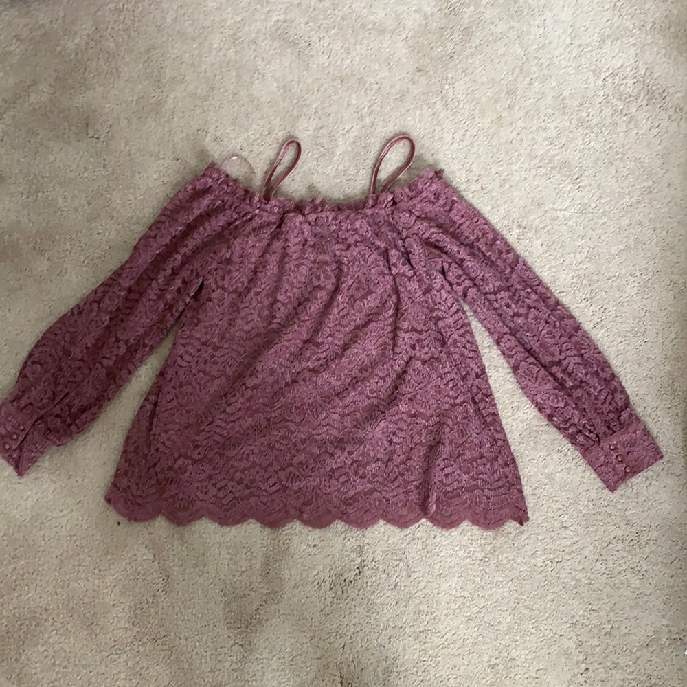 Anthropology Eri +Ali Romana Lace off shoulder M